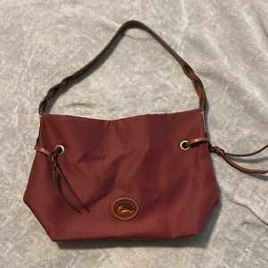 Dooney & Bourke Burgundy Nylon Shoulder Bag